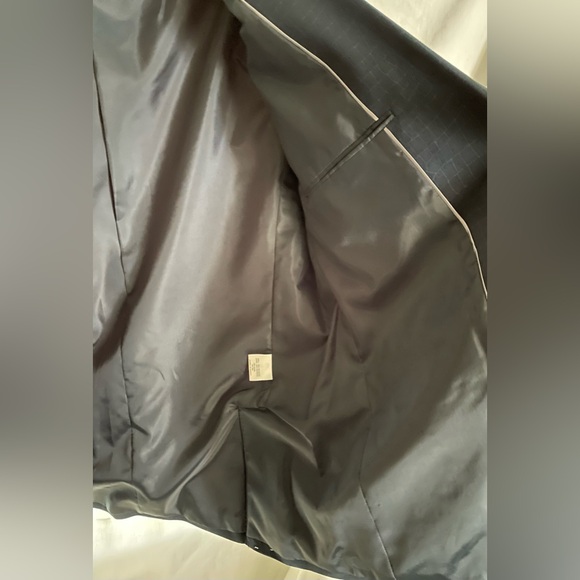 NWT Men’s INC Milan Slim Fit Navy Blue Velvet Patterned Blazer Jacket Sz XL - Picture 10 of 12